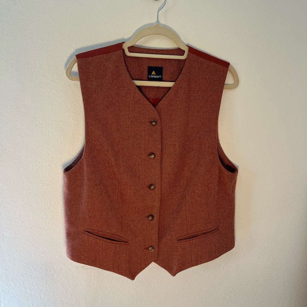 Retro Wool Rust Vest
